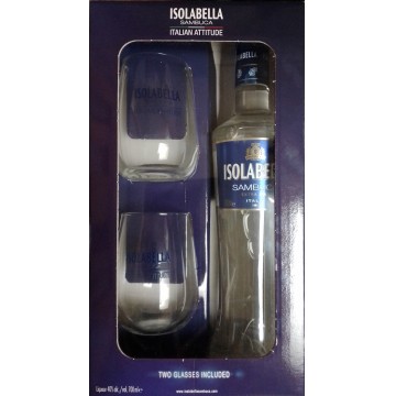 Isolabello Sambuca Geschenkverpakking met 2 glazen