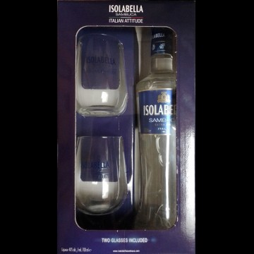 Isolabello Sambuca Geschenkverpakking met 2 glazen