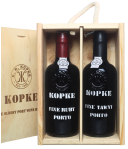 Kopke Kistje met 2 halve flesjes Ruby en Tawny Port