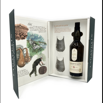 Lagavulin 8 Years Old Giftbox met 2 glazen