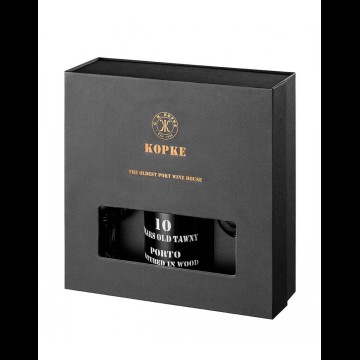 Kopke 10 Years Old Tawny Port in Luxe geschenkdoos met 2 glazen