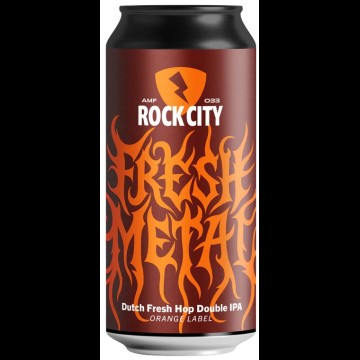Rock City Brewing Dutch Fresh Hop Double IPA Orange Label