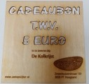 cadeauplankje 5 euro
