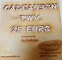 cadeauplankje 25 euro
