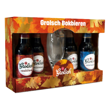 Grolsch Bokbier proeverij 4x30cl + glas